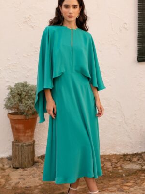Vestido Mer Capa Turquesa