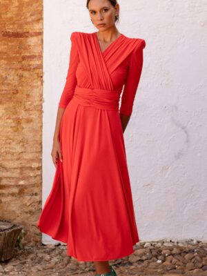 Vestido Mer Punto Coral