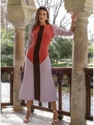 VESTIDO TRICOLOR