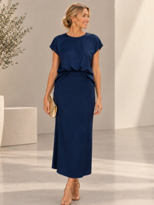 VESTIDO ESCOTE CASCADA